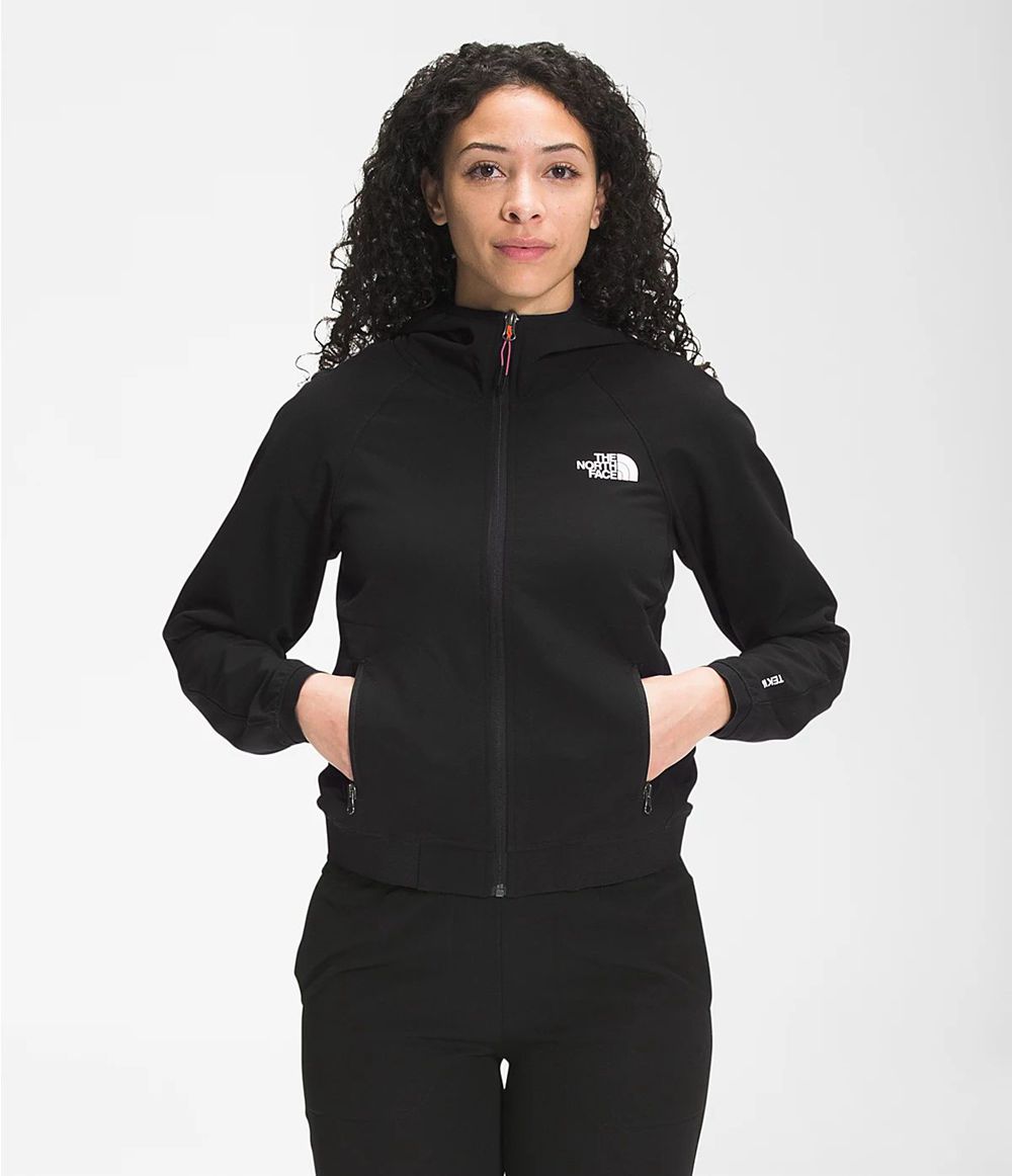 The North Face Tekware® Fleece Kapuzenpullover Damen - Schwarz CH-901LYAW